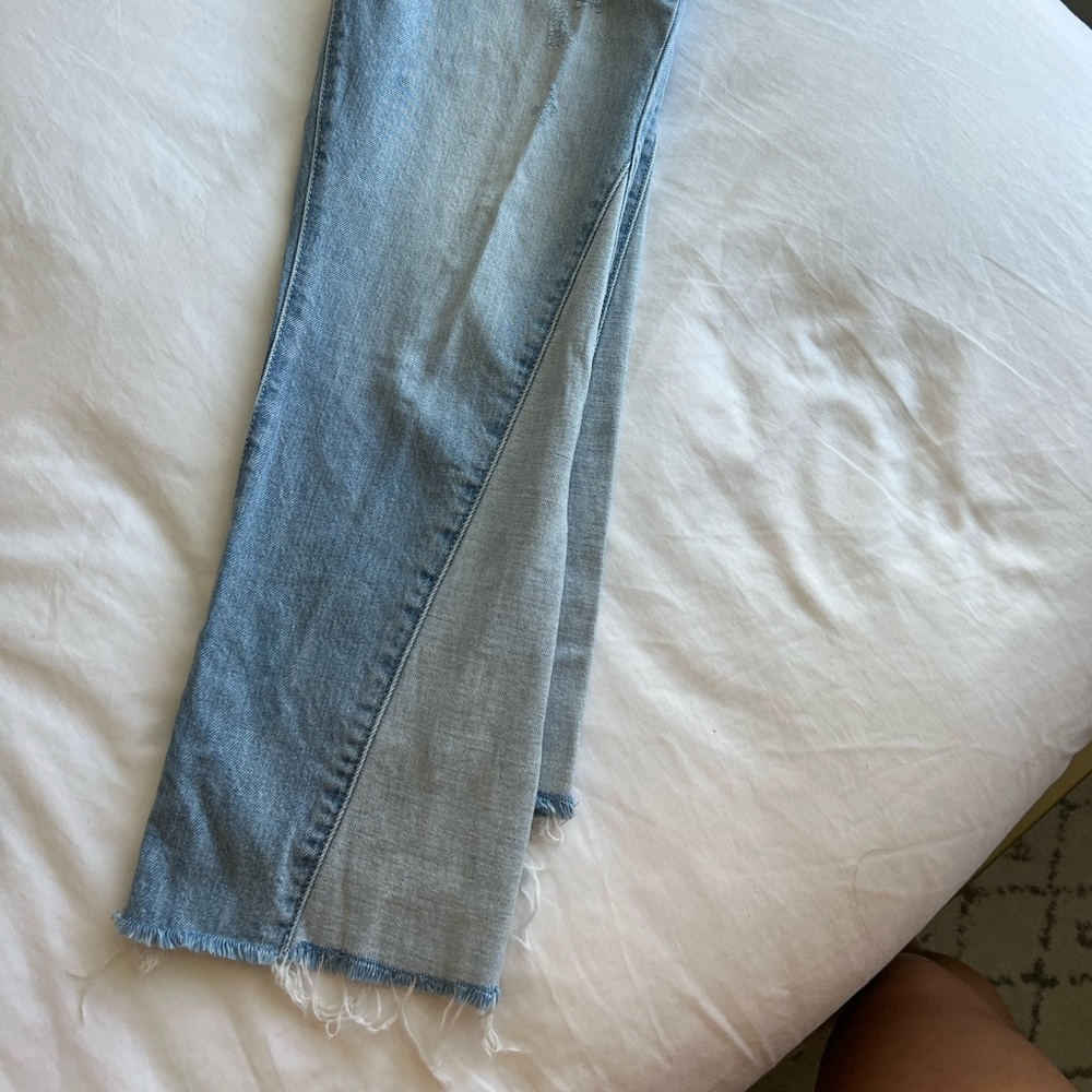 PISTOLA two tone denim boot cut crop